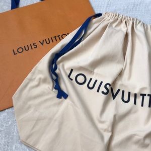 Louis Vuitton Neverfull Dustbag and LV bag.